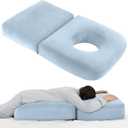Pregnancy Pillows for Sleeping, 45.3 Inch Pregnancy Massage Pillow Full Body Pillow with Removable Cover  Support for Back, Legs, Belly, HIPS for Pregnant Women(Light Blue)