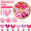 Tudomro 12 Pcs Valentines Day Fabric Heart Decor Cloth Heart Bowl Filler for Spring Home Farmhouse Ornaments Wedding Home Decor(Elegant)