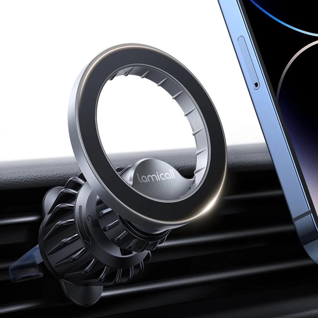 Lamicall MagSafe Car Mount - [20 Super Magnets] Air Vent Cell Phone Holder Clip, MagSafe Accessories