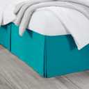 Nestl Teal Bed Skirt Queen Size - Queen Bed Skirt 14 Inch Drop - Brushed Microfiber Bed Skirts - Hotel Quality Pleated Bed Skirt - Shrinkage & Fade Resistant