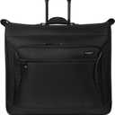 WallyBags Solutions Rolling Garment Bag, Multiple Hangers and Made for Men and Women (45-Inch Rolling, Black)