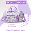 Small Duffle Bag for Kids Duffle Bag Girls Small Travel Bags Butterfly Toddler Overnight Bags with Shoe Compartment,Carry On Weekender for Preschool Daycare Sports,Christmas Birthday Gift for Kids