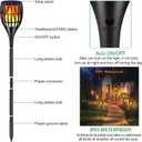Solar Lights Outdoor, 43" Flickering Flames Torch Light Solar Garden Lights Waterproof Landscape Lighting Dusk to Dawn Auto On/Off Security Torch Light for Yard Patio Driveway, 4Pack