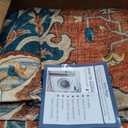Washable Area Rug, Red/Orange/Blue/Brown