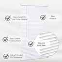 LOTUS & WINDOWARE Cordless Mini Blind, 1" Vinyl Slats, 23" Wide x 60" Long - White, Window Blinds for Home and Office, Interior Door Blinds - Light Filtering