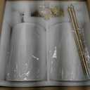 Battery Operated Wall Sconces Set of Two,Wireless Rechargeable Wall Light With Remote Control, Dimmable, Amber Light/Warm White/Natural White/Daylight/RGB, Timer,for Living Room,Bedroom,Entryway,Gold (20.6 Inch, Brass)