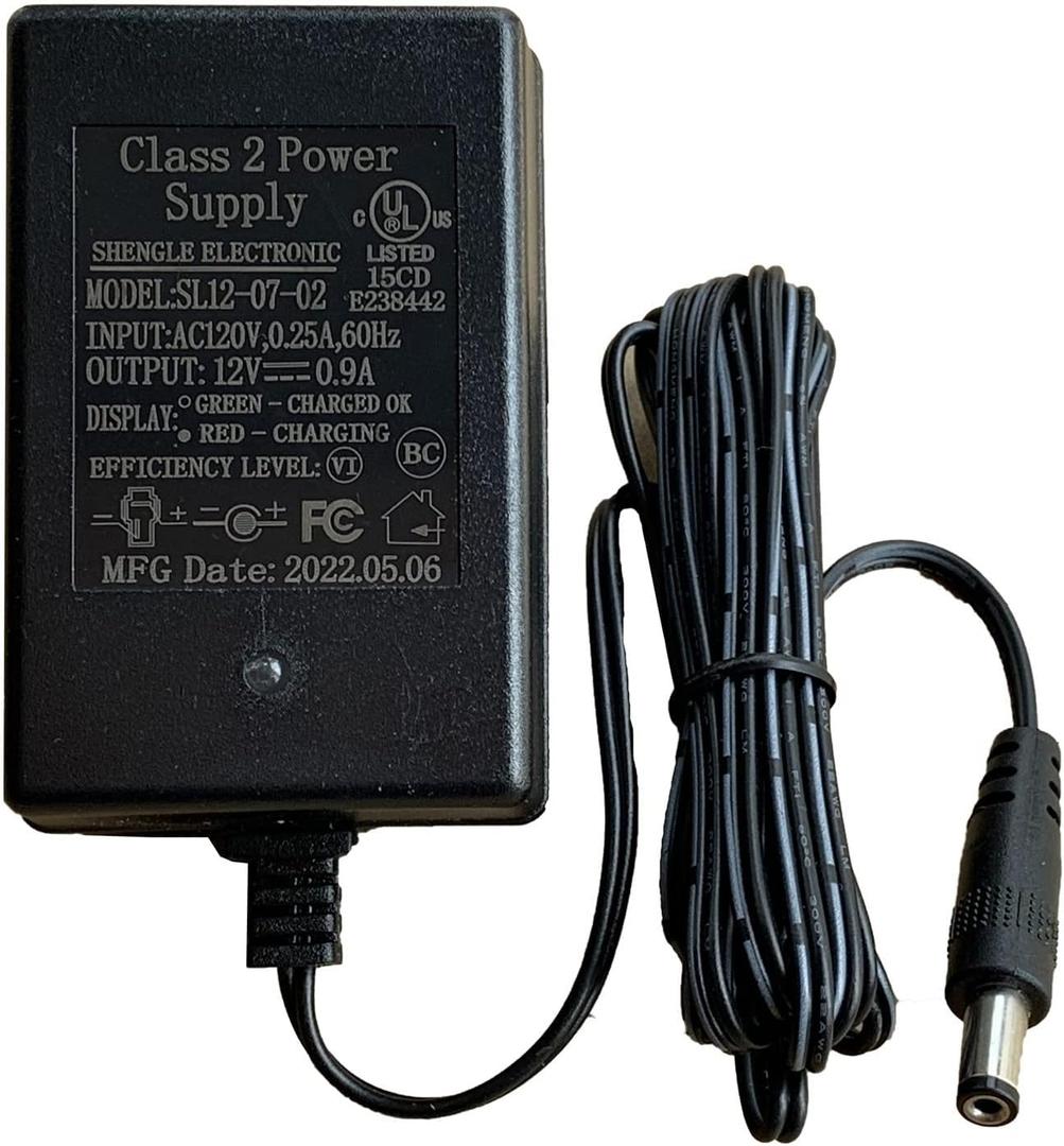 12V 0.9A Battery Charger for Ride On Toys 12V Kids Ride On Car, SL12-07-02 12 Volt Battery Power Adapter