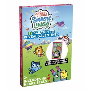 Pinata Smashlings Valentine's Scratch & Heart Seals, 32 ct, Pack of 3