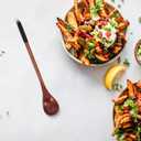 Unomor 3Pcs Long Handle Wooden Coffee Spoon Set Small Wooden Stirring Spoons for Coffee Tea Honey and Dessert Mixing Natural Material