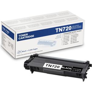 TN-720 Black Toner Cartridge High Yield Replacement for Brother TN750 TN720 Toner HL-5470DW HL-5450DN HL-6180DW MFC-8710DW MFC-8510DN MFC-8910DW MFC-8950DW Printer, 1-Pack
