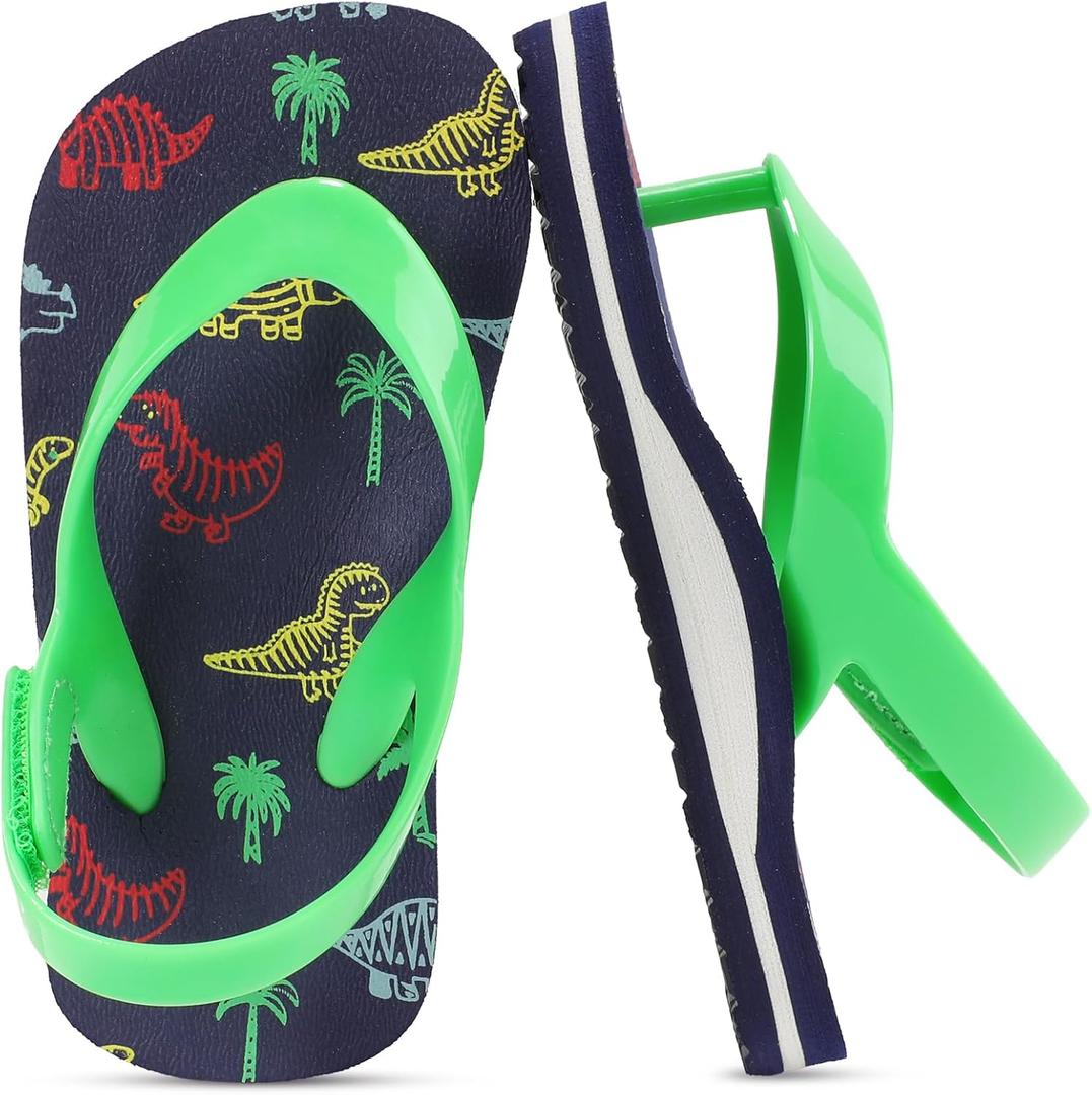 Toddler Flip Flops Girls Sandals Cute Jelly Boys Kids Flip-flops Adjustable Back Strap Non Slip Sole Lightweight Princess Sandal for Girl Swim Pool Summer Outdoor Beach