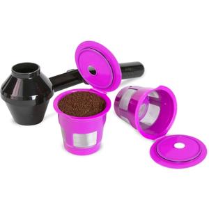 Cafe Fill Value Pack by Perfect Pod - 1-Stream Reusable K Cup Coffee Pod Filters & Scoop, Compatible with Keurig K-Duo, K-Mini, 1.0, 2.0, K-Series and Select Single Cup Coffee Makers