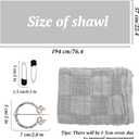 Dune Costume Medieval Hooded Shawl Post Apocalyptic Cloak Cowl Renaissance Viking Costume Cape Accessories (76.4x22.4", Gray)