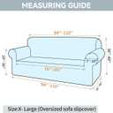 LURKA Stretch Oversized Sofa Slipcovers 1 Piece Couch Covers for 3 Cushion Couch Sofa Furniture Protector Full Sofa Covers with Elastic Bottom for Kids and Pet (X-Large, Navy)