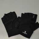 ATERCEL Workout Gloves for Men and Women, Exercise Gloves for Weight Lifting, Cycling, Gym, Training, Breathable and Snug fit (Large, Black)