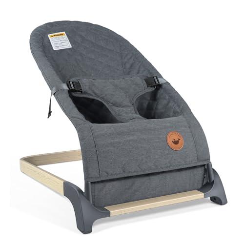 ANGELBLISS Baby Bouncer Seat for Infants, Portable Bouncy Seat, Grey