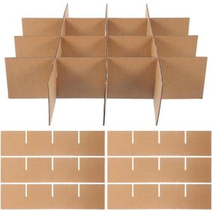 ABOOFAN Cardboard Dividers for Moving Boxes 13.18X3.14X0.11 Inch Packing Kit with Protective Inserts for Glassware Dishes Safe Storage and Transport