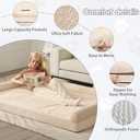 BFPETHOME Orthopedic Washable Human Dog Bed for Adult & Dog Cozy Sleep
Human Size Waterproof Big Soft Pet Couch Bed for Adult & Dogs Relax with Removable Cover Supportive Foam Beige 61x43 Inch