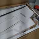 ChooChoo Lighted Bathroom Medicine Cabinet with Mirror, Wall-Mounted Bathroom Wall Cabinet with Mirror Doors, LED Lights, Adjustable Shelves, Towel Bar, Cloud White