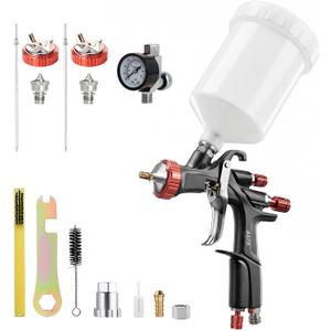 AEROPRO TOOLS R500 LVLP Air Spray Gun with 1.3/1.5/1.7mm Nozzles & Air Regulator, A610 Paint Guns Automotive, Car Paint Gun Sprayer, Paint Gun for House Painting, Car, Furniture, Varnish and Top Coat