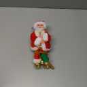 Upgraded Climbing Santa Claus on Rope, Animated Electric Musical Christmas Ornament with 3 Modes, Secure Tree Hook & Reinforced White PVC Case, Heartwarming Holiday Decoration Gift