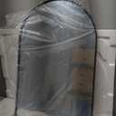 Arched Wall Mirror 30x20 Inch Black Bathroom Vanity Mirror with Metal Frame, Modern Arch Mirror for Bedroom, Living Room, Entryway, Wall Mounted Decorative Mirror