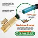 Flexi Hose Plus Expandable Garden Hose with 8 Function Nozzle, 75FT - Lightweight Retractable Garden Hose, Water Hose - No-Kink Flexibility, 3/4 Inch Solid Brass Fittings Includes Hook & Bag