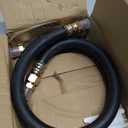 2PCS 3/8 Air Brake Chamber Hose, Dazakoot 3/8 Fit End x 3/8 Swivel End Rubber Air Brake Hose Assembly, SAE J1402 Air Brake Hose for Semi Truck - 24inch