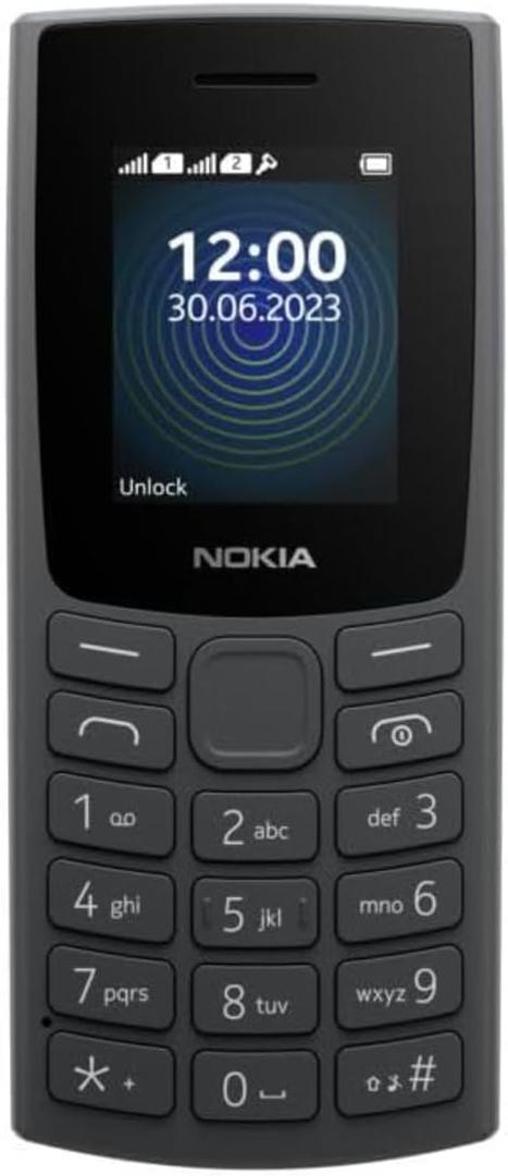 Nokia 105 4G | Dual SIM | GSM Unlocked Mobile Phone | Volte | Charcoal | International Version | Not AT&T/Cricket/Verizon Compatible