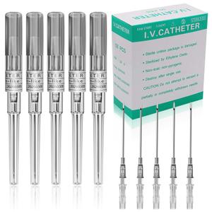 Juder 16G Catheter Piercing Needles - 50Pcs Kit for Ear, Nose, Lip, Tongue, Belly & Cartilage Piercing