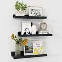 Wall Ledge Set Of 3 Black   30" 24" 18"