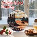 2 x Serene Mountain Sunset Christmas Ornaments: Christmas Tree Decorations & Holiday Ornaments  Holiday Presents, Gift Ideas for Friends, Coworker, Family, and Nature Lovers