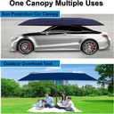 Semi Automatic Car Umbrella for Roof, Universal Car Tent with Bracket, 4.8M Portable Protection Carport, Folded Cars Sun Shade Movable Canopy for Sedan SUV