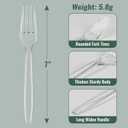 200 Count Clear Plastic Forks Heavy Duty, Premium Disposable Forks, Heat Resistant & BPA Free, Durable Plastic Cutlery for Daily Use
