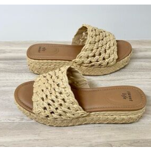 SWEET LIFE LISA SANDALS, NATURAL, WOMENS SIZE 8.5