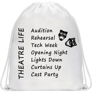 PXTIDY Theatre Life Drawstring Bags Drama Theater Gifts Comedy Tragedy Mask Theater Bag Drama Actor Actress Gifts
