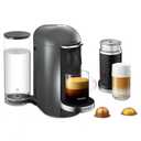 Nespresso Vertuo Plus Deluxe Coffee and Espresso Maker by Breville, Titan with Aeroccino Milk Frother