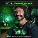 Gvyugke Wireless Gaming Headset for Xbox Series X/S, Xbox One, PS5, PC, Mac, Bluetooth 6.0 Gaming Headphones with Flip-to-Mute Noise-Canceling Mic, Foldable, 3D Surround Sound, 45H Battery - Black