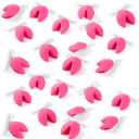 Zhanmai Set of 48 Hot Pink Fortune Cookie Erasers Mini Funny Cute Fortune Cookie Erasers with a Positive Message for Lunar New Year, Valentine's Day, St. Patrick's Day Party Favors