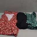 3 Pack Summer Dresses for Women 2026 Sleeveless Sexy Wrap V Neck Floral Sundress Tank Dress (Small, Black/Red/Green)