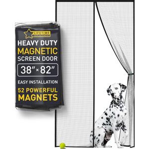 Flux Phenom Screen Door Mesh 38x82 Inch  Easy Install, Strong Magnet Strength, Pet Tested, Hands-Free Entry, Door Screen Magnetic Closure