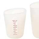 Baking Measuring Cup Set 4-Piece Silicone & Glass Measuring Cups Engraved Measurements, Microwave Safe, Stackable for Easy Storage, Heat-Resistant & Left-Handed Friendly (white)