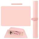 (MAT ONLY) Pink Nail Art Table Mat, Foldable Nail Art Hand Rest Pad for Nail Arm Rest Cushion, Soft Microfiber Leather Nail Mat, Manicure Pad Nail Table Pad Desk Mat for Nail Technician Salon Home