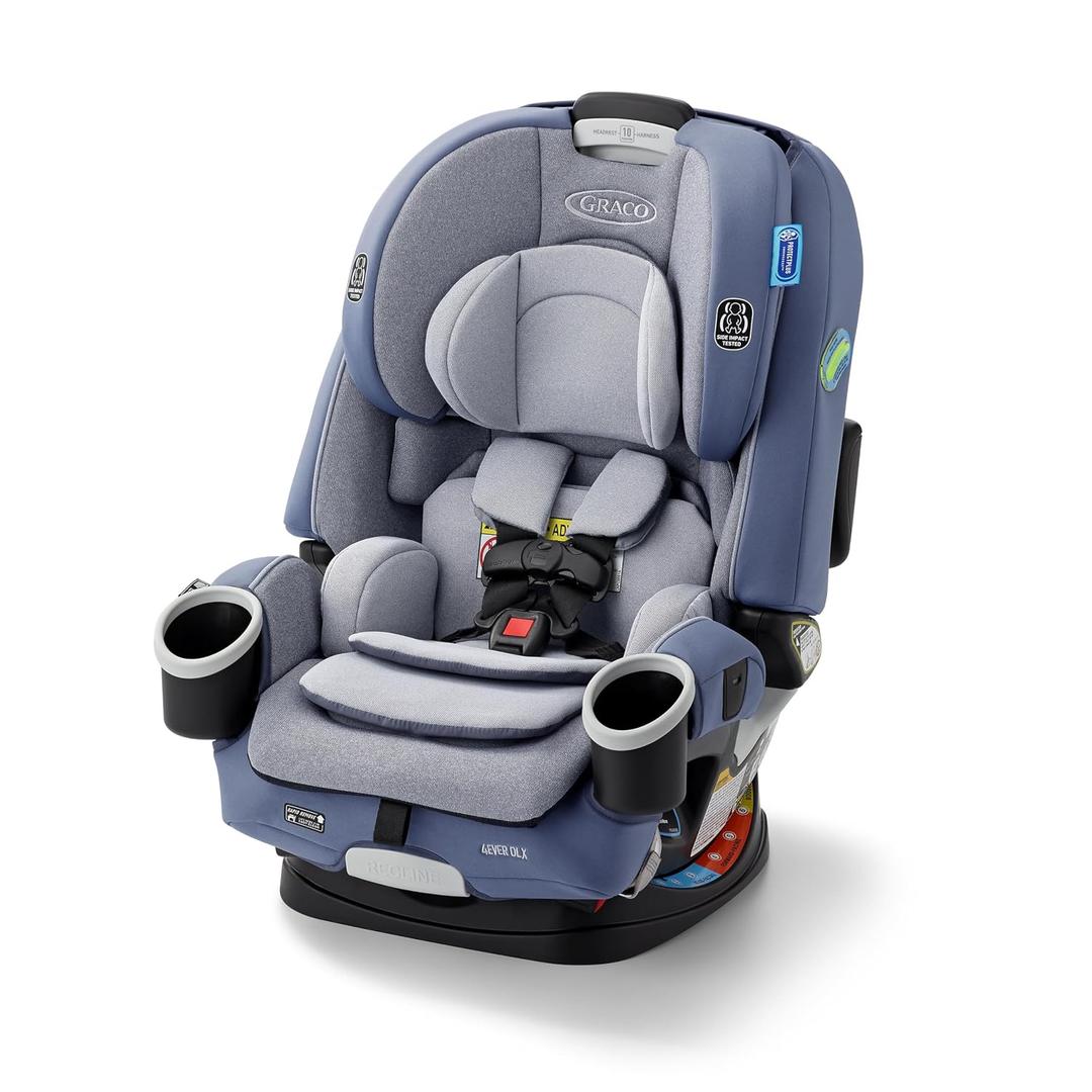 Graco 4Ever DLX 4-in-1, 10 Years Use Infant to Toddler Car Seat, Maddox, Includes Rear Facing, Forward Facing, Highback Booster & Backless Booster Seat Options, MFG Date 11/17/2025