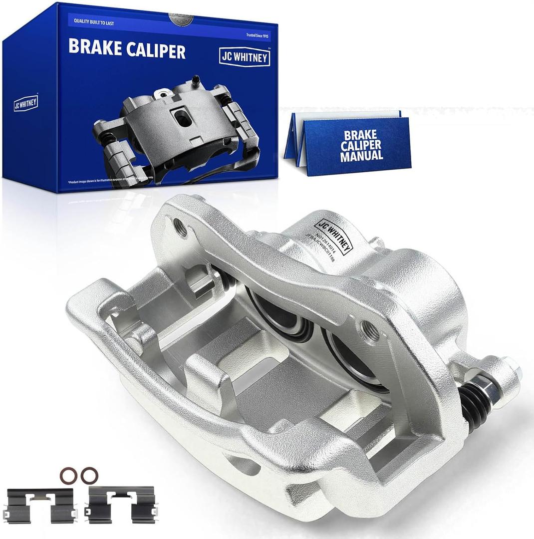 JC Whitney JFBAJCWBC01188 Front Left Brake Caliper Assembly with Bracket - Compatible with Hyundai Santa Fe 2013-2019, Santa Fe XL 2019, Santa Fe Sport 2017-2018