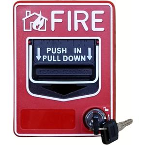 Emergency Alarm Station with Key Conventional Dual Action Manual Call Point Pull Fire Alarm Panic Button SOS Switch for Alarm Siren or Panel