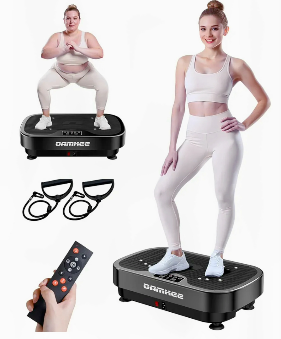 Vibration Plate Exercise Machine for Lymphatic Drainage, 2025 Advanced Triple Motors Vibrating Equipment for Weight Loss, Whole Body Workout with Magnetic Acupoints, Gym Home Shake Board for Fitness