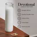 White Devotional Prayer Candle 2x8, Glass Jar, 12Pk, 12 Pack - Standard