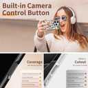 for iPhone Case - [6.6 ft Military-Grade Drop Protection] [Anti-Peel Technology] Clear Black TPU Bumper Case with Cute Design (Wild Mushrooms, iPhone 16 Pro)