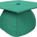 2 x FtyFty Unisex Adult Matte Graduation Cap with Tassel Year Charm (Green)